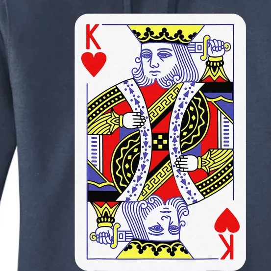 King Of Hearts Playing Cards Halloween Costume Casino Easy Women's Pullover Hoodie