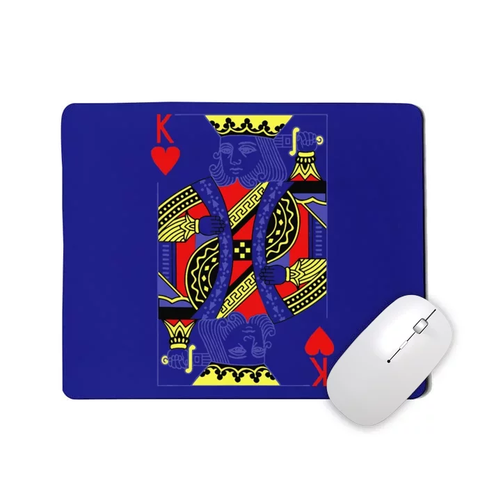 King Of Hearts Royal Flush Costume Halloween Playing Cards Mousepad