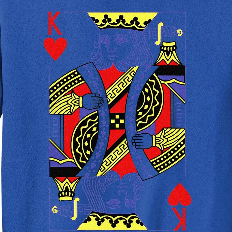 King Of Hearts Royal Flush Costume Halloween Playing Cards Tall Sweatshirt