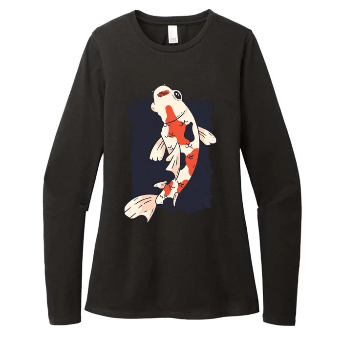 Koi Fish Womens CVC Long Sleeve Shirt