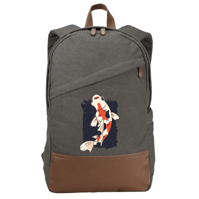 Koi Fish Cotton Canvas Backpack