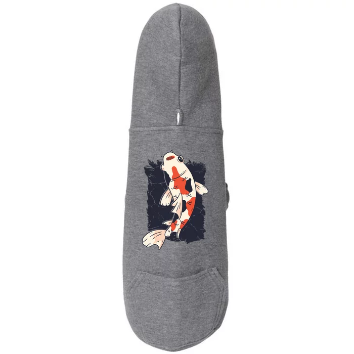 Koi Fish Doggie 3-End Fleece Hoodie