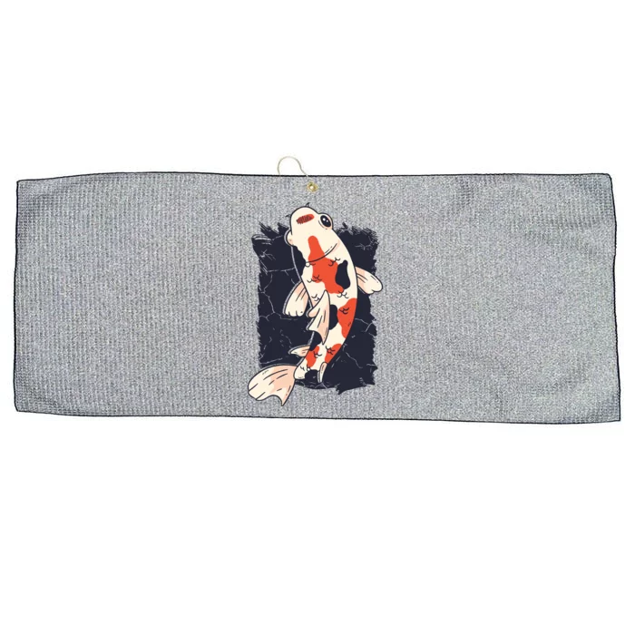 Koi Fish Large Microfiber Waffle Golf Towel