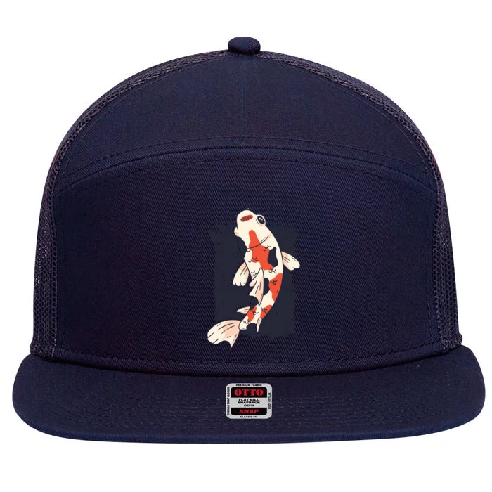 Koi Fish 7 Panel Mesh Trucker Snapback Hat