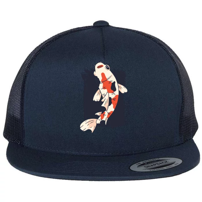 Koi Fish Flat Bill Trucker Hat