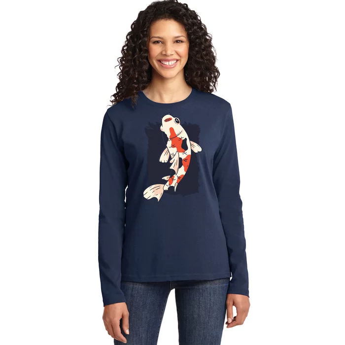 Koi Fish Ladies Long Sleeve Shirt