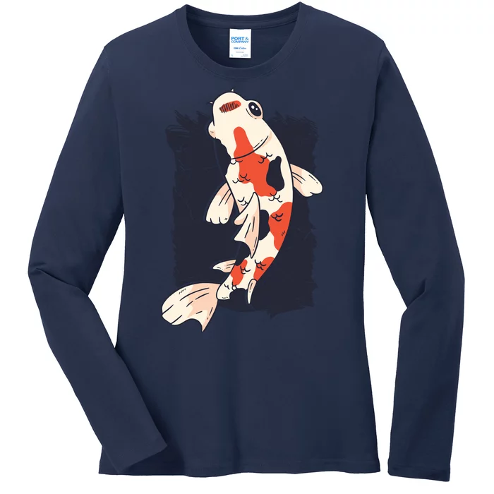 Koi Fish Ladies Long Sleeve Shirt