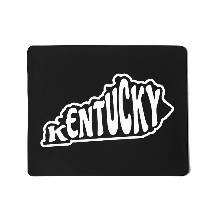 Kentucky Outline In White Mousepad