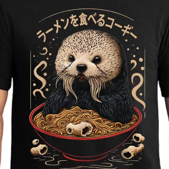 Kawaii Otter Japanese Ra noodles soup Otter Lover Pajama Set