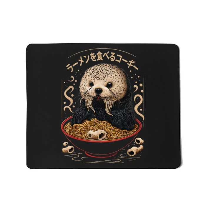 Kawaii Otter Japanese Ra noodles soup Otter Lover Mousepad