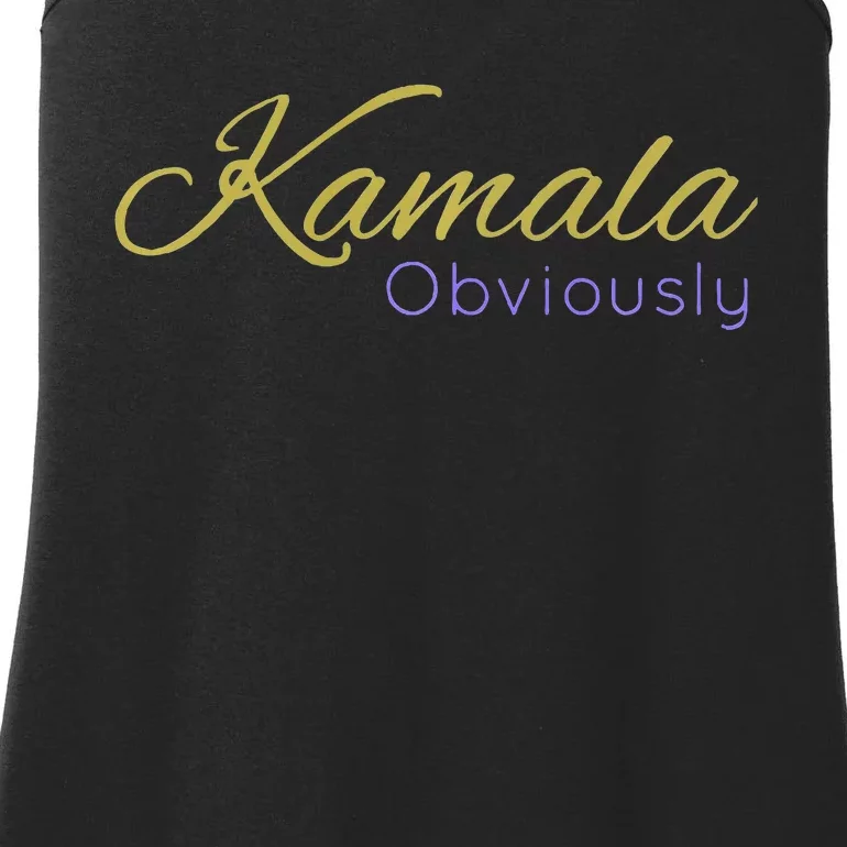 Kamala Obviously Kamala Harris Vote 2024 Ladies Essential Tank