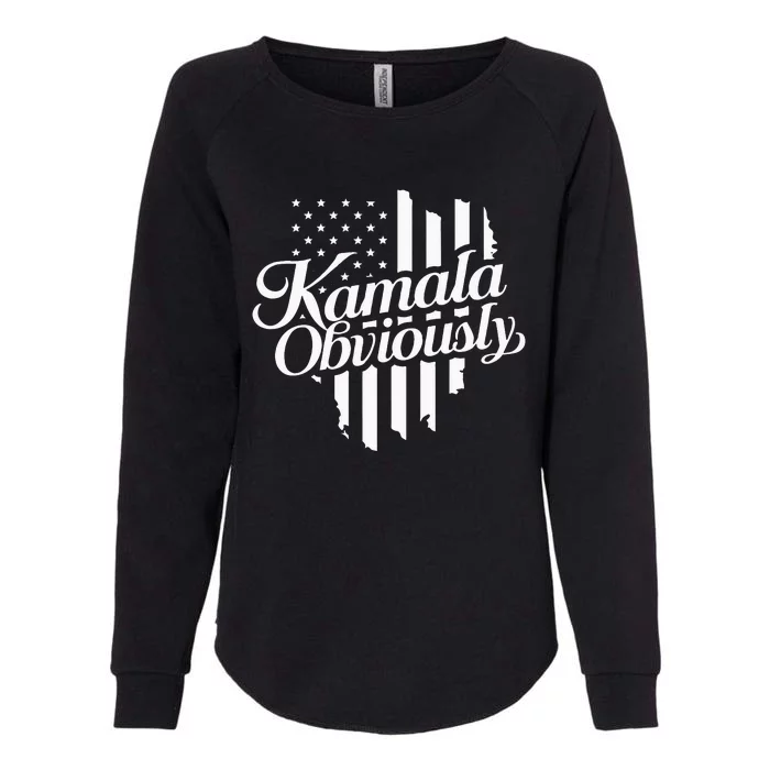 Kamala Obviously Kamala Harris Vote 2024 Womens California Wash Sweatshirt