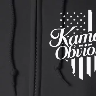 Kamala Obviously Kamala Harris Vote 2024 Full Zip Hoodie