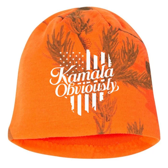 Kamala Obviously Kamala Harris Vote 2024 Kati - Camo Knit Beanie