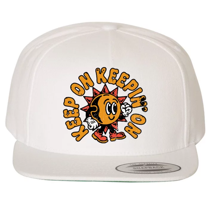 Keep On Keepin No Gifts Vintage Summer Wool Snapback Cap