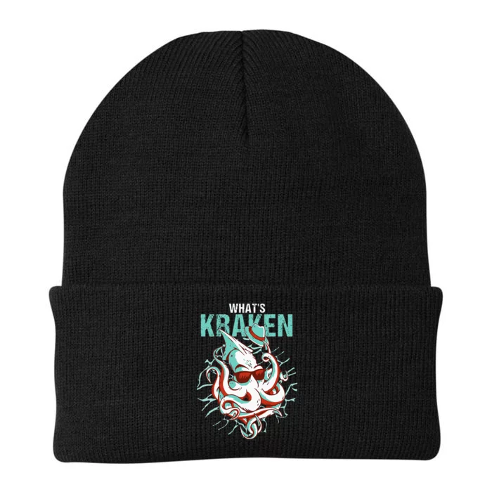 Kraken Ocean Monster Diver Surfer Beach Lover Whats Kraken Knit Cap Winter Beanie