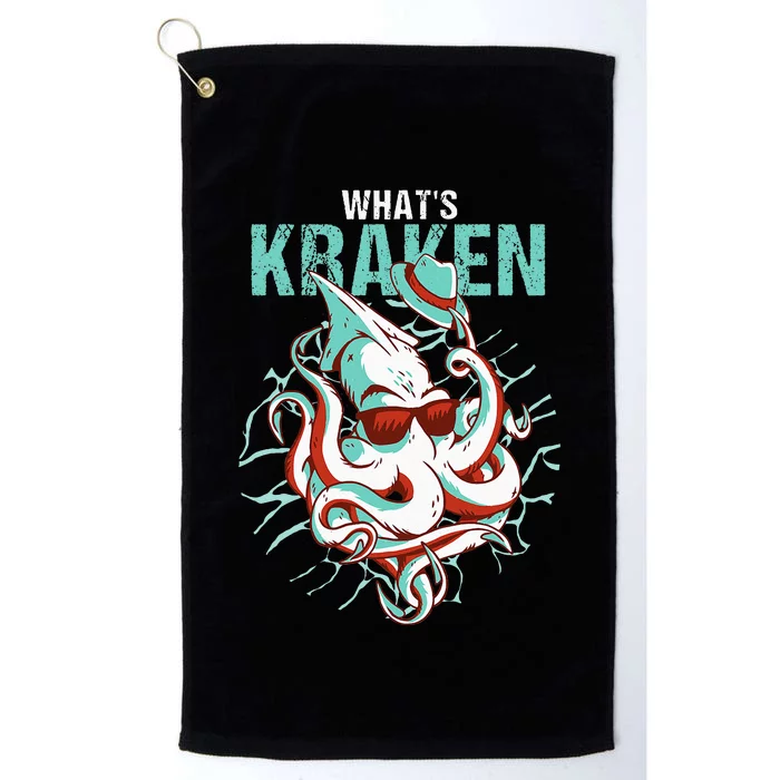 Kraken Ocean Monster Diver Surfer Beach Lover Whats Kraken Platinum Collection Golf Towel