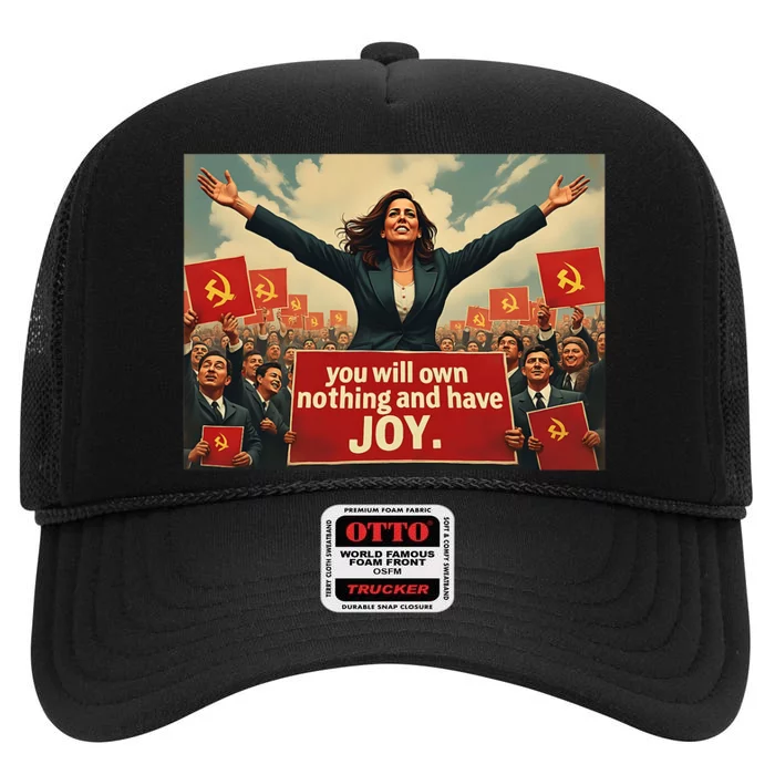 Kamunist Own Nothing And Have Joy Stop The Kammunism Harris High Crown Mesh Trucker Hat