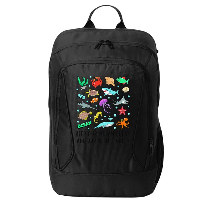 Keep Our Ocean Clean And Our Planet Green Save Earth City Backpack