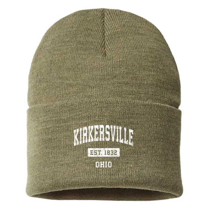 Kirkersville Ohio Oh Vintage Sports Established Design Sustainable Knit Beanie