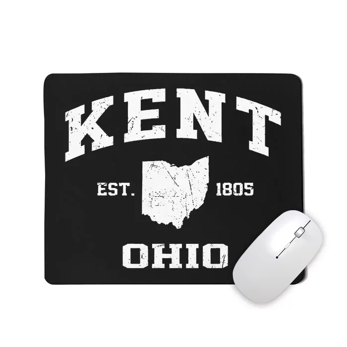 Kent Ohio OH Vintage State Athletic Style Mousepad