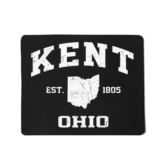 Kent Ohio OH Vintage State Athletic Style Mousepad