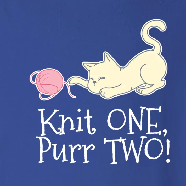 Knit One Purr Two Cat Lover Yarn Crocheting Gift Toddler Long Sleeve Shirt