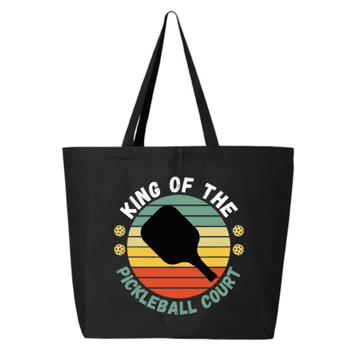 King Of Pickleball Court Funny Player Paddle 25L Jumbo Tote