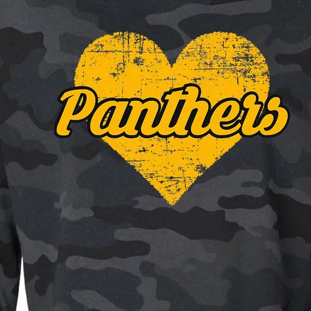 Klein Oak Panther Over Heart Cropped Pullover Crew