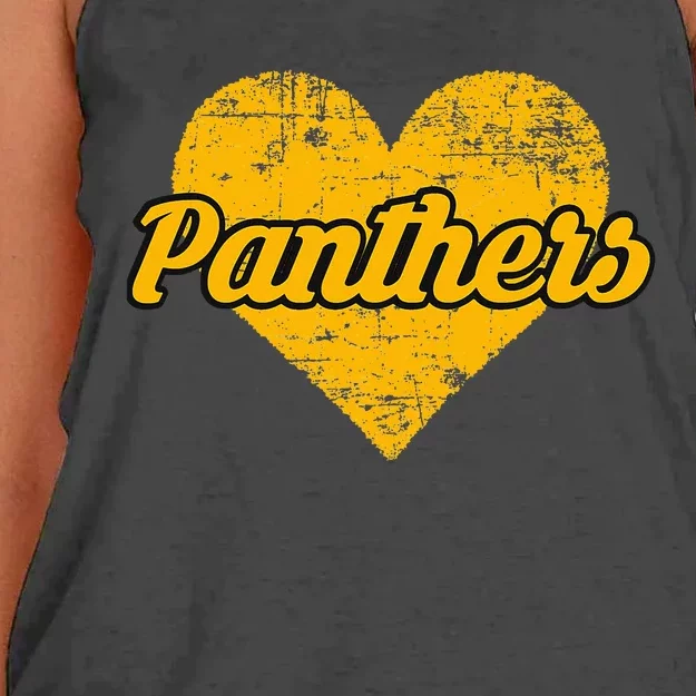 Klein Oak Panther Over Heart Women's Knotted Racerback Tank