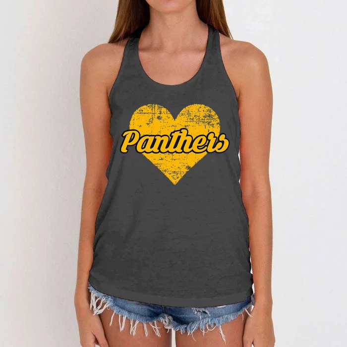 Klein Oak Panther Over Heart Women's Knotted Racerback Tank