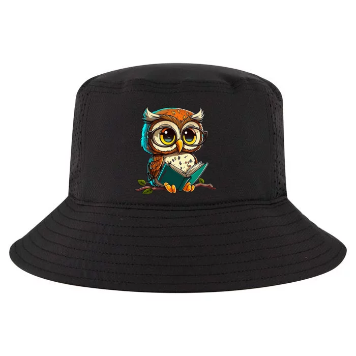 Kawaii Owl Reads Book Reading Bookworm Library Book Cool Comfort Performance Bucket Hat