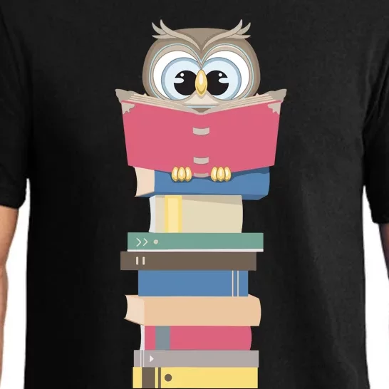 Kawaii Owl Reads Book Reading Bookworm Library Book Lover Pajama Set