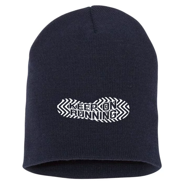 Keep On Running Short Acrylic Beanie