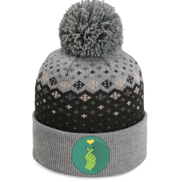 Korean Heart Zombie The Baniff Cuffed Pom Beanie