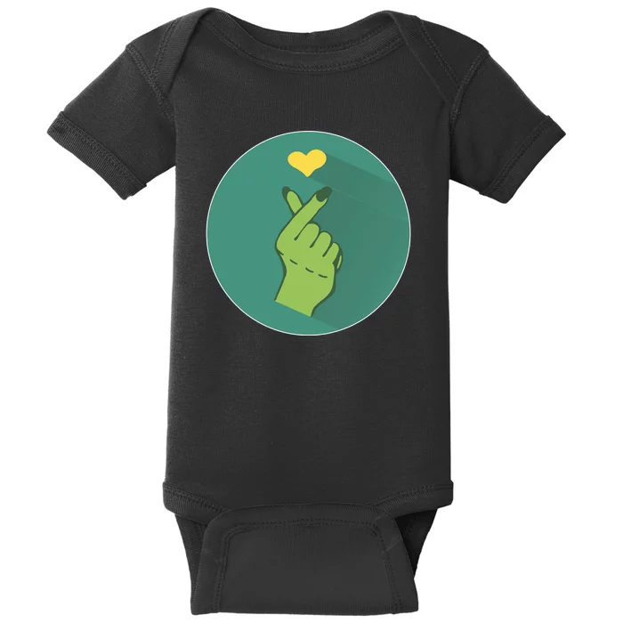 Korean Heart Zombie Baby Bodysuit