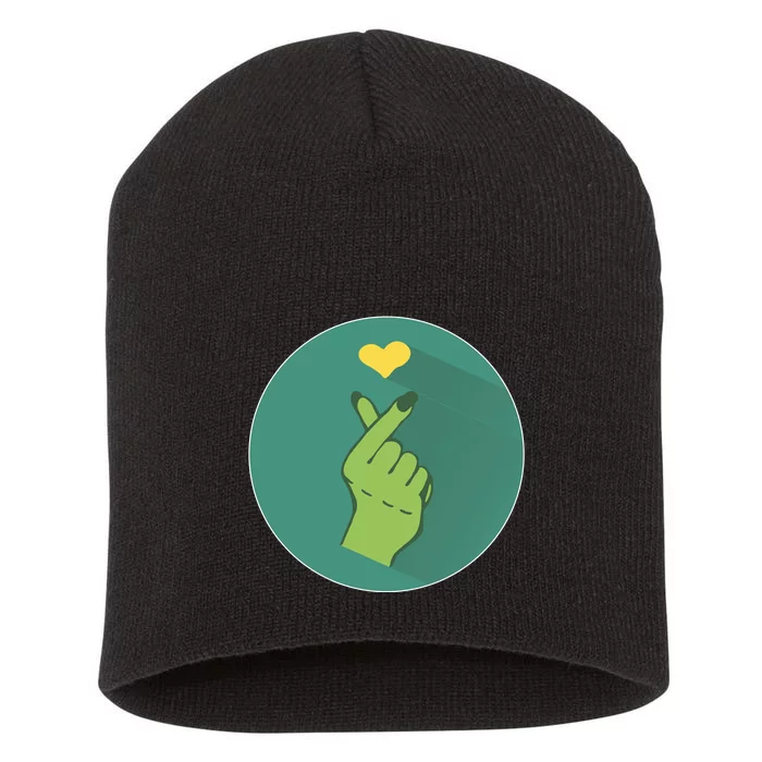 Korean Heart Zombie Short Acrylic Beanie