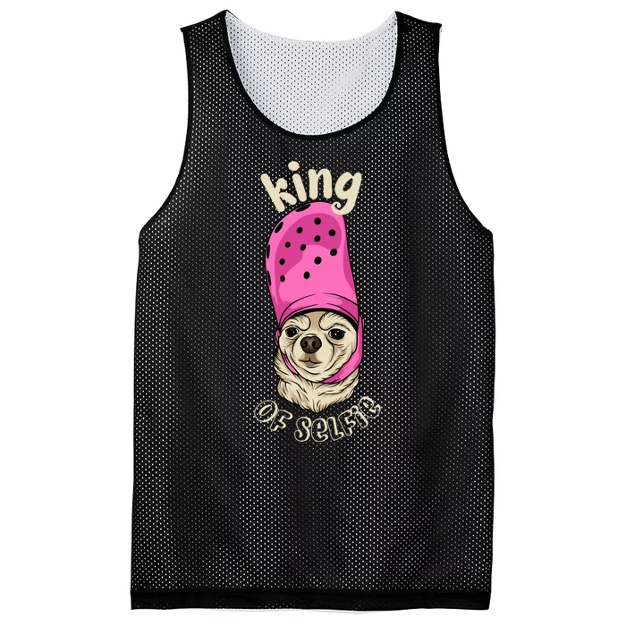 King Of Selfie Mesh Reversible Basketball Jersey Tank