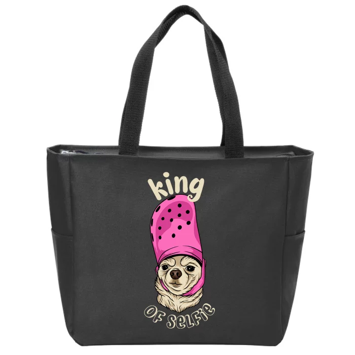 King Of Selfie Zip Tote Bag