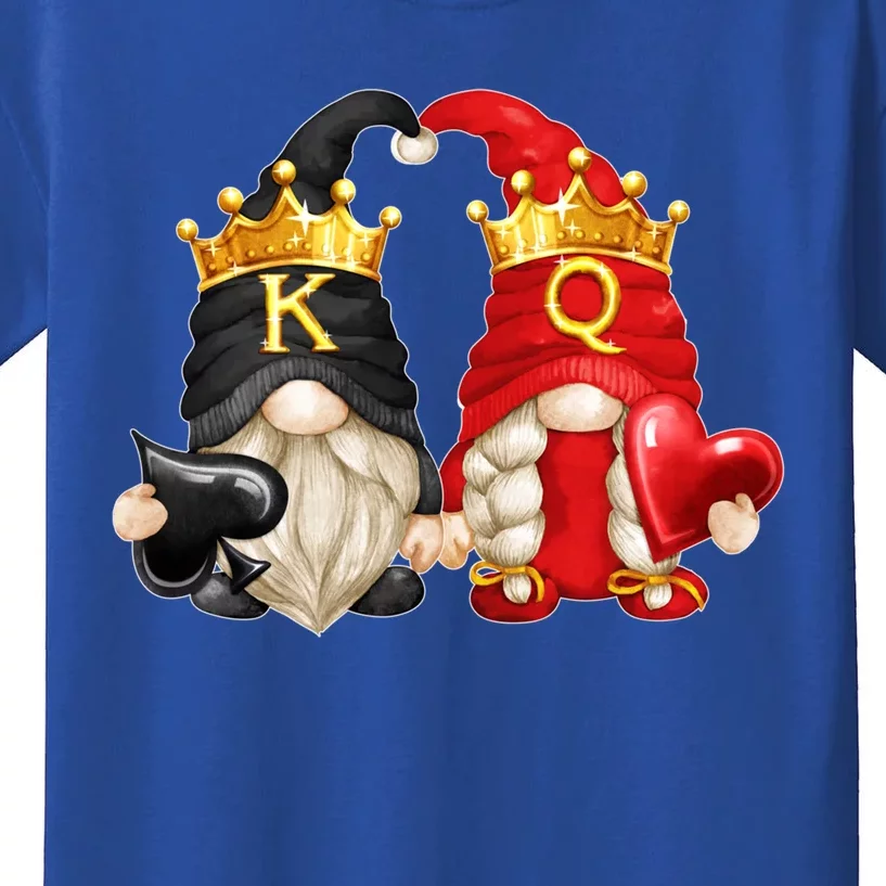 King Of Spades And Queen Of Hearts Valentines Day Gnomes Meaningful Gift Kids T-Shirt