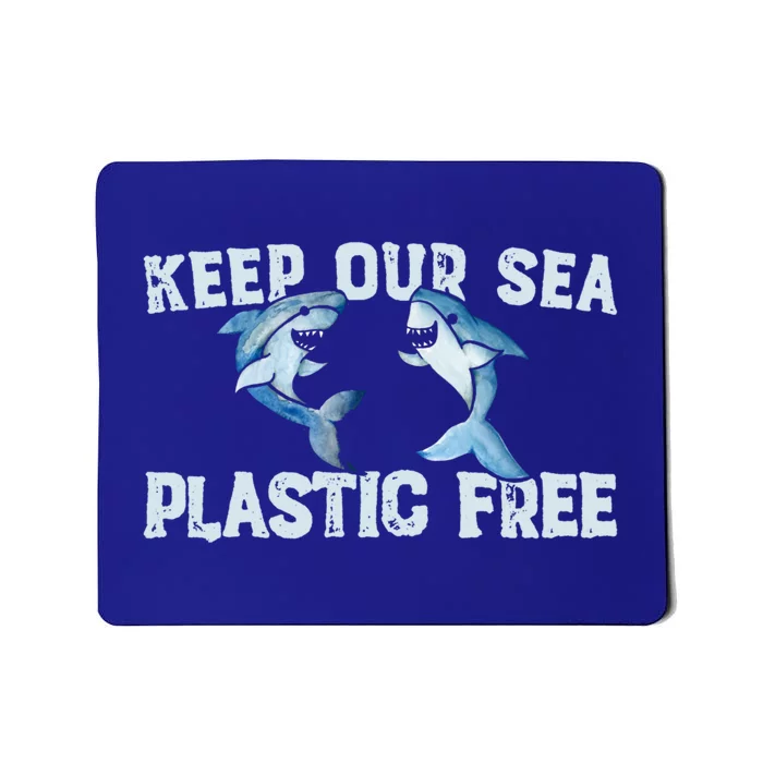 Keep Our Sea Plastic Free Cute Shark Art Funny Gift Mousepad