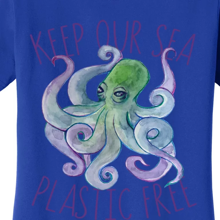 Keep Our Sea Plastic Free Earth Day Funny Gift Women's T-Shirt