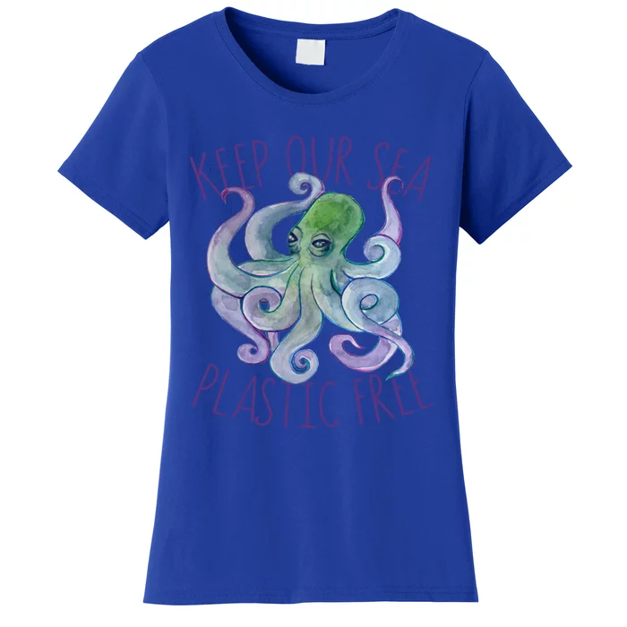 Keep Our Sea Plastic Free Earth Day Funny Gift Women's T-Shirt