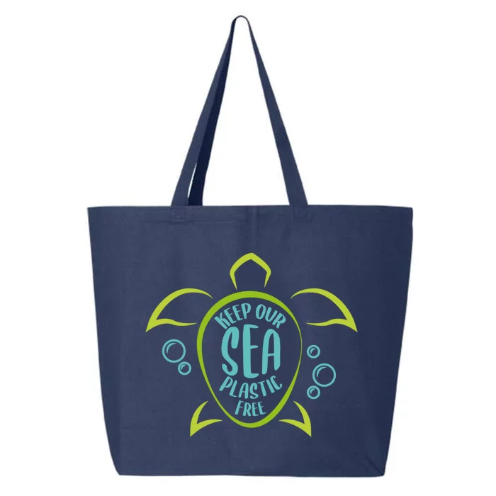 Keep Our Sea Plastic Free Ocean Environt Sea Turtle Gift 25L Jumbo Tote