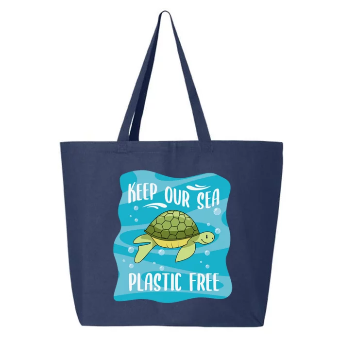 Keep Our Sea Plastic Free Ocean Sea Turtle Great Gift 25L Jumbo Tote