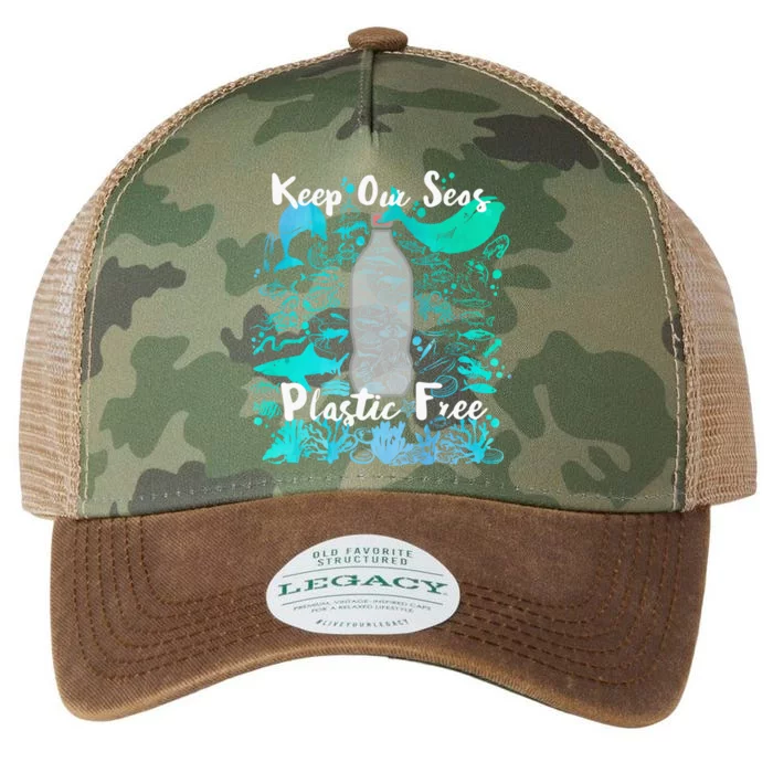 Keep Our Seas Plastic Free Environt Climate Sustainable Gift Legacy Tie Dye Trucker Hat