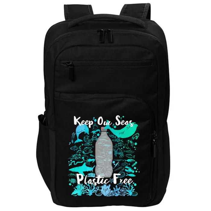 Keep Our Seas Plastic Free Environt Climate Sustainable Gift Impact Tech Backpack