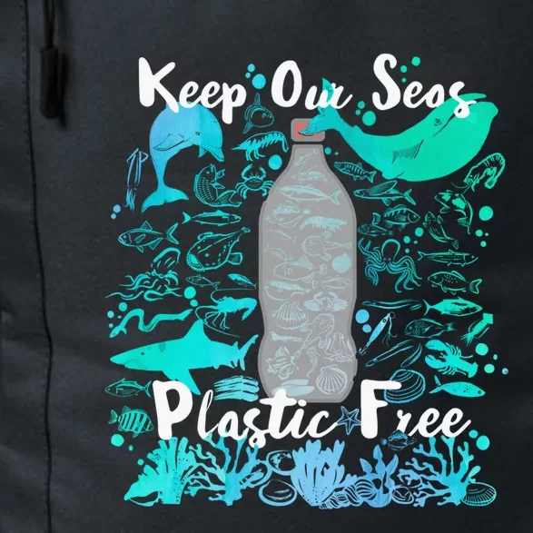 Keep Our Seas Plastic Free Environt Climate Sustainable Gift Daily Commute Backpack