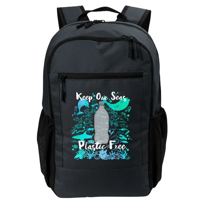 Keep Our Seas Plastic Free Environt Climate Sustainable Gift Daily Commute Backpack