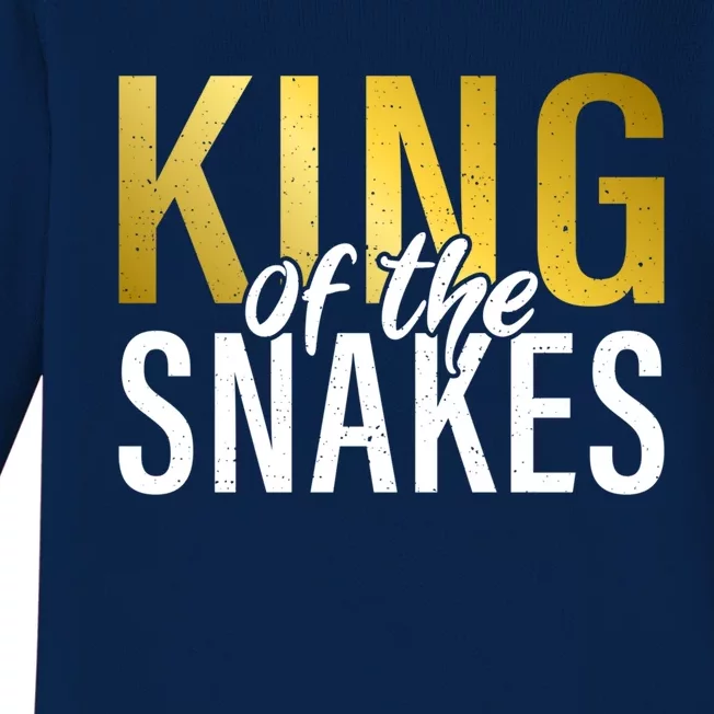 King Of The Snakes Dad Snake Lover Gift Baby Long Sleeve Bodysuit